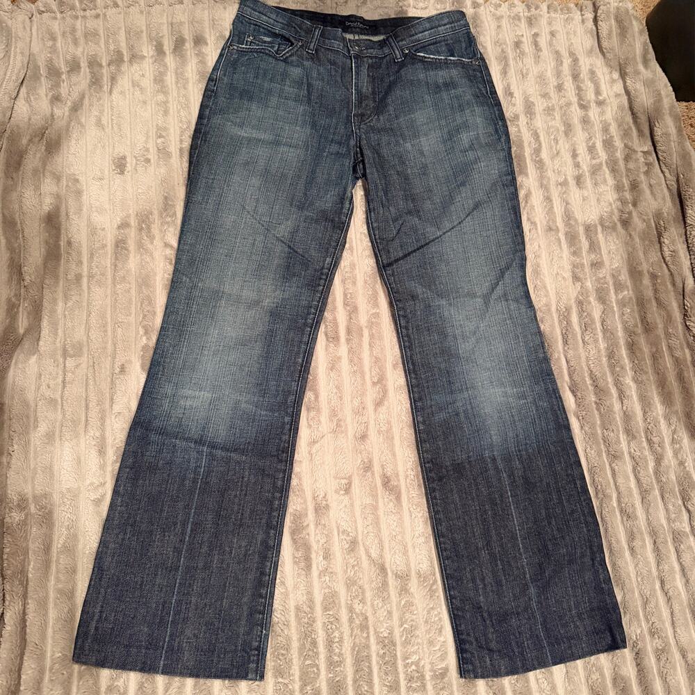 David Kahn Jeanswear Blue Bootcut Wide Leg Jeans Medium Wash - Best for‎ Sz 8/10